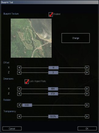 Blueprint Tool Dialog Box